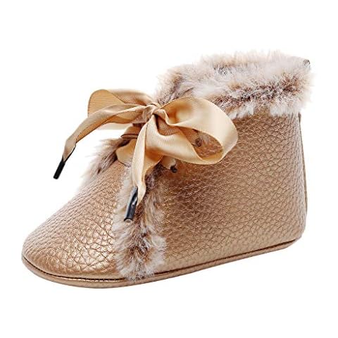 Stiefeletten Baby Gefüttert Lammfell Mädchen Jungen Leder Winterstiefel Fell Schnüren Lauflernschuhe Cover