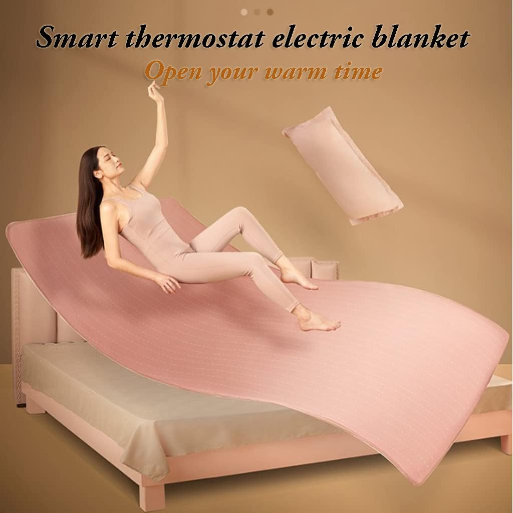 review SOYEN Relieve Fatigue Heated Blanket Fast Heated Blanket Twin King Size Electric Blanket with Dual Control with 4 Heating Levels & 4 Time Settings Utility Savings
