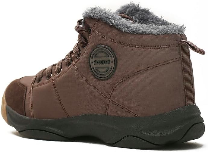 UPSOLO Mens Winter Trekking Snow Boots Water Resistant Shoes Anti-Slip Fully Fur Lined Casual Lightweight Hiking Boot - Image 2