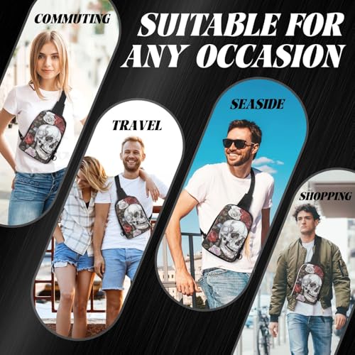 Bolso Cruzado Ajustable Unisex Negro para Senderismo miniatura 7