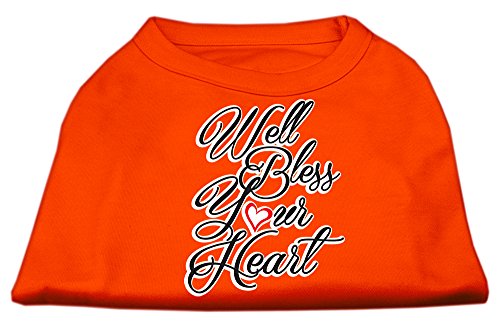 Mirage Pet Products 51-172 XLOR Well Bless Your Heart Screen Print Orange Dog Shirt, X-Large
