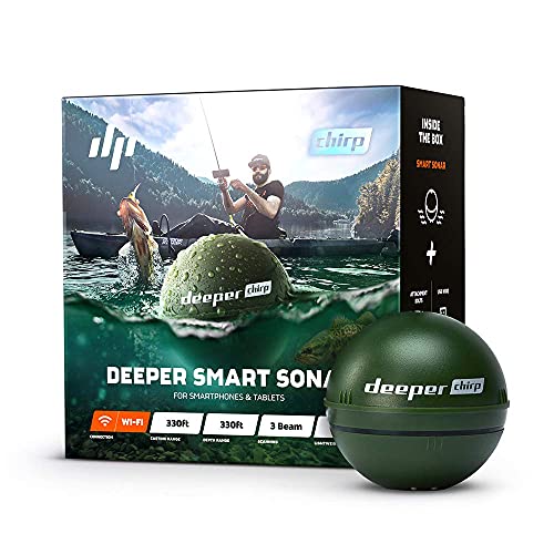 Deeper Chirp Smart Sonar Castable and Portable WiFi Fish Finder for Kayaks and Boats and on Shore Ice Fishing Wireless Fishfinder (Renewed)