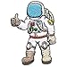 Pack of 2 Astronaut - A journey to space Iron on Patches - 6Patch