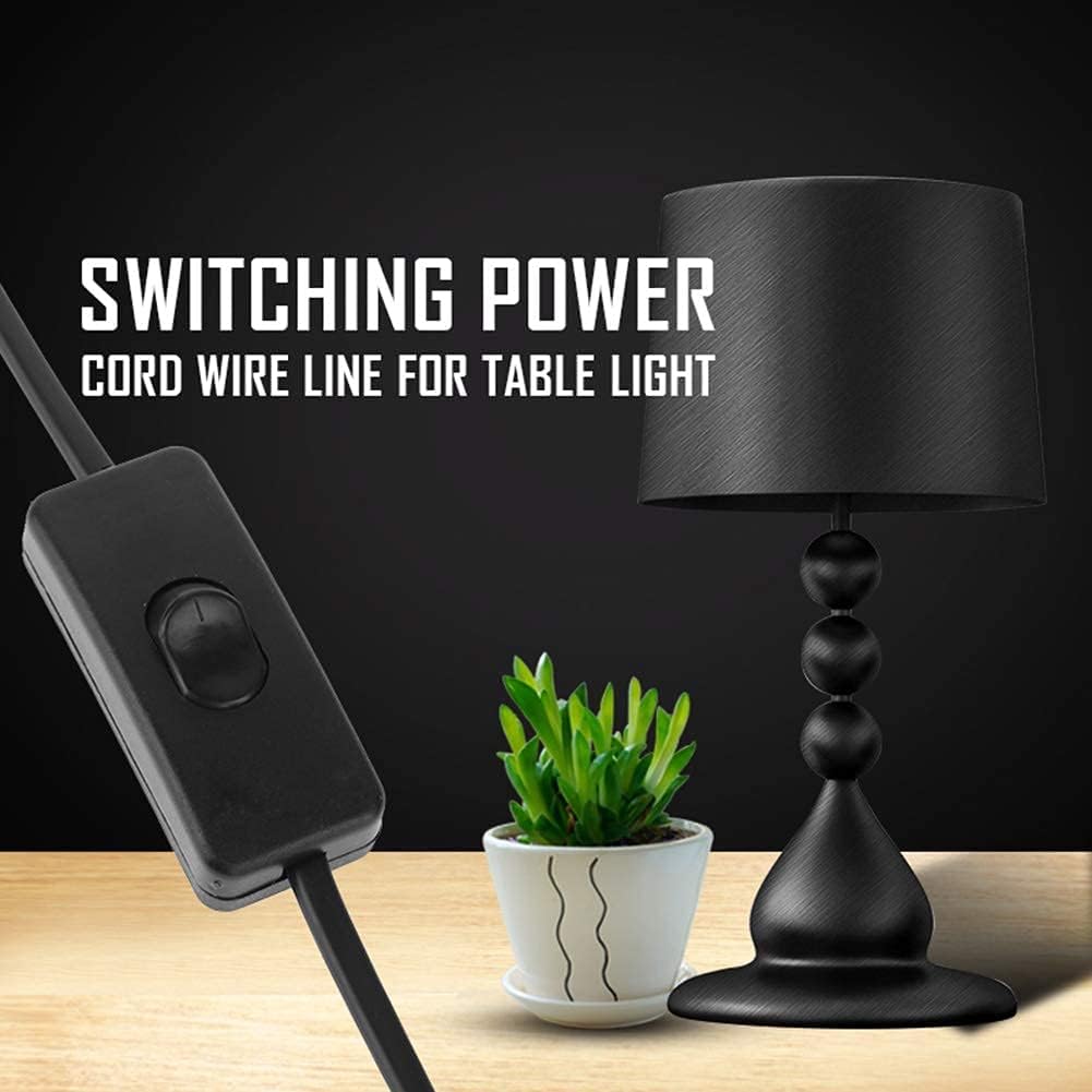 VRCT 2-Pin Plug-in Light Fitting Long Wire with Switch On/Off Button Cable/Cord for Table Lamps & Home Decor 2 Meter Long Power Cable for Multipurpose Uses 4