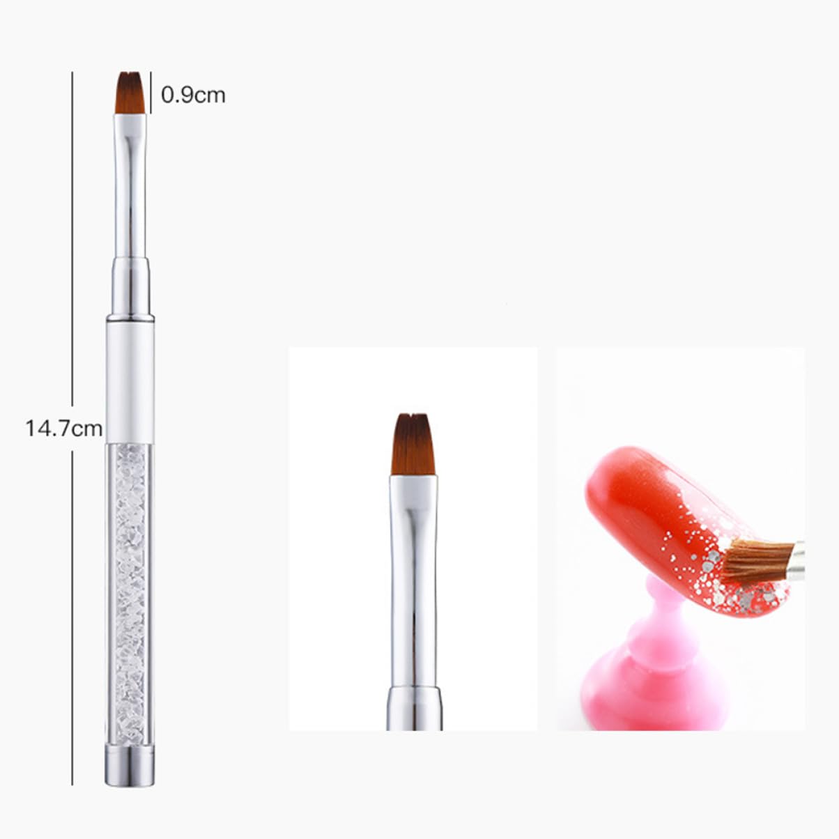 Beavorty 2 Set Di Penna Per Nail Art Con Manico E Strass Set Completo Di Strumenti Per Manicure Per Salone Di Casa 5 Pezzi * 2