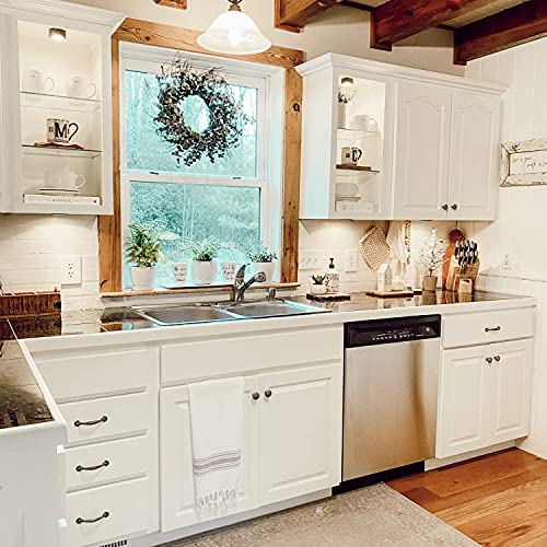 Barooga Hand Towels For Bathroom (Set Of 3) Turkish Towel Decorative Farmhouse Towels For Kitchen, Fringe Tea Dish Cloth Set, Quick Dry And Highly Absorbent (18 X 38 Inches) (Grey) #TOP6