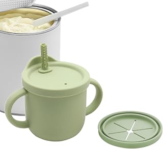 Babykopp med halm | 3 i 1 säker multifunktionell Sippy Cup för småbarn,praktisk silikon babykopp med sugrör för småbarn