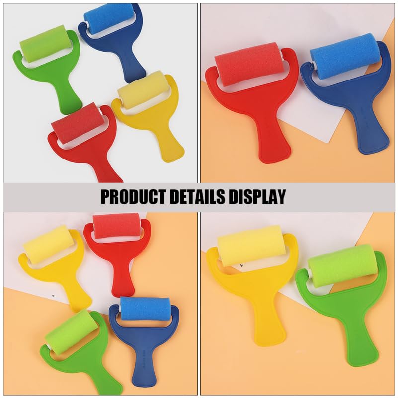 Lot De 12 Pinceaux à Rouleau Éponge Pour Graffiti Et Peinture Enfants - Outils Créatifs Plastique Amusants