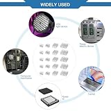VooGenzek 20 Szt. Zestaw Żeberek Chłodzących Radiatora Aluminiowego, Moduł Radiatora Żeberkowego, Radiator z Przewodzącym Ciepło, z Taśmą Termoprzewodzącą, do Elementów Elektronicznych, Srebrny
