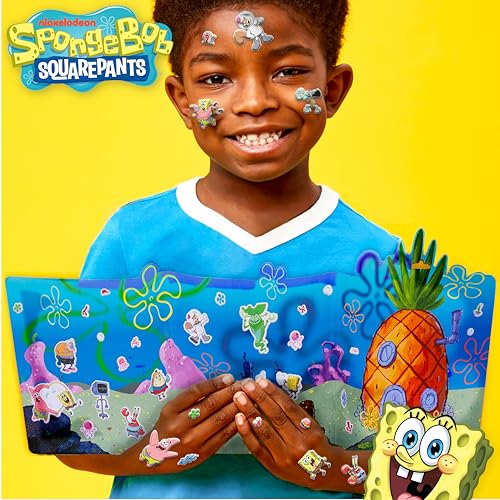 Image of Horizon Group USA Puffy Sticker Playset for Kids, Spongebob