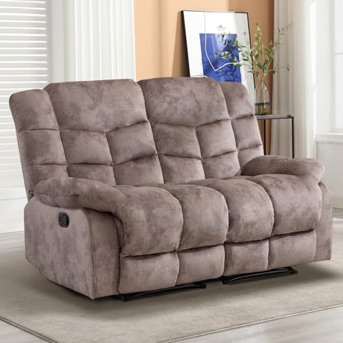 Sillón reclinable moderno marrón extra ancho miniatura 1