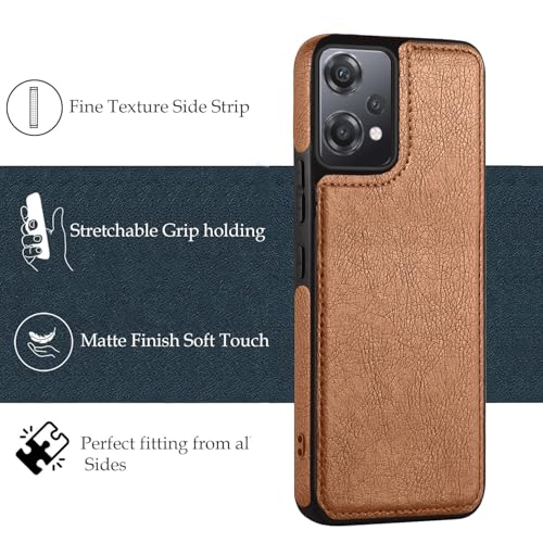 Image of MOBILOVE PU Leather Flexible Back Case Cover for | OnePlus Nord CE 2 Lite 5G (Brown)