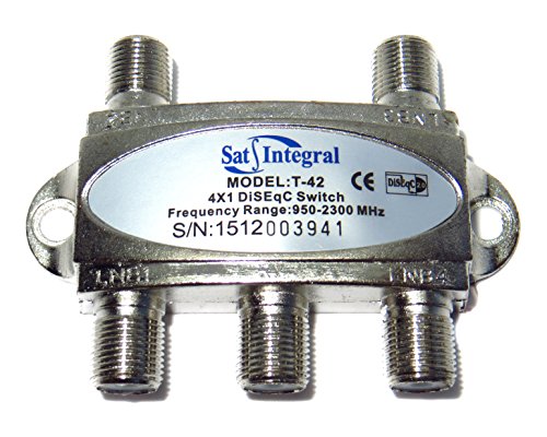 Sat Integral Commutateur diSEqC 4 x 1 950 – 2300 MHz satellite Interrupteur 2.0 satintegral t-42