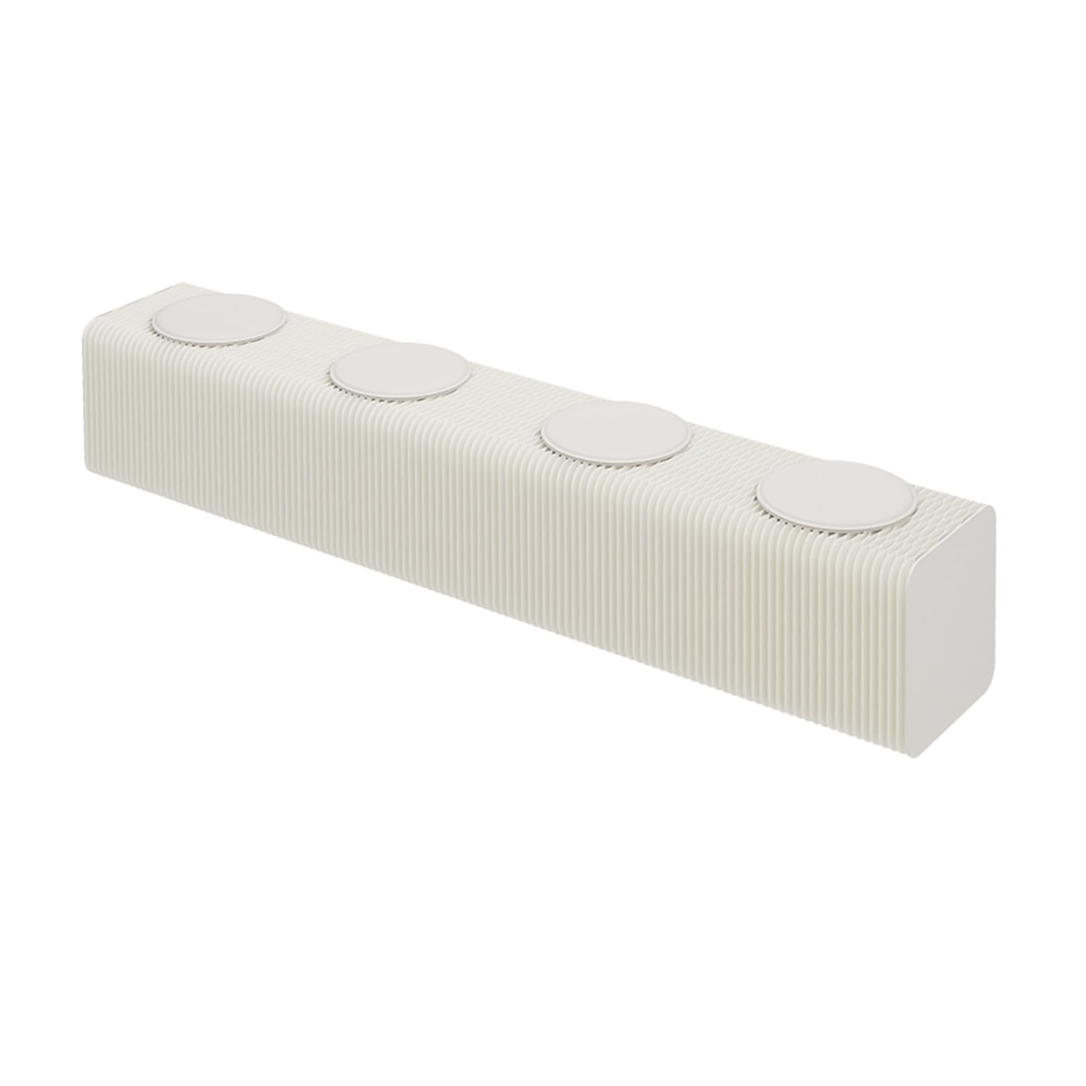 Stool Foldable, Sleek Indoor Decor, White Collapsible Stool with Honeycomb Structure, Supports Heavy Weight, Fit for Bedroom, Living Room and Dining Room(Round Seat Cushion, 78.7" x 14.2" x 15.15")
