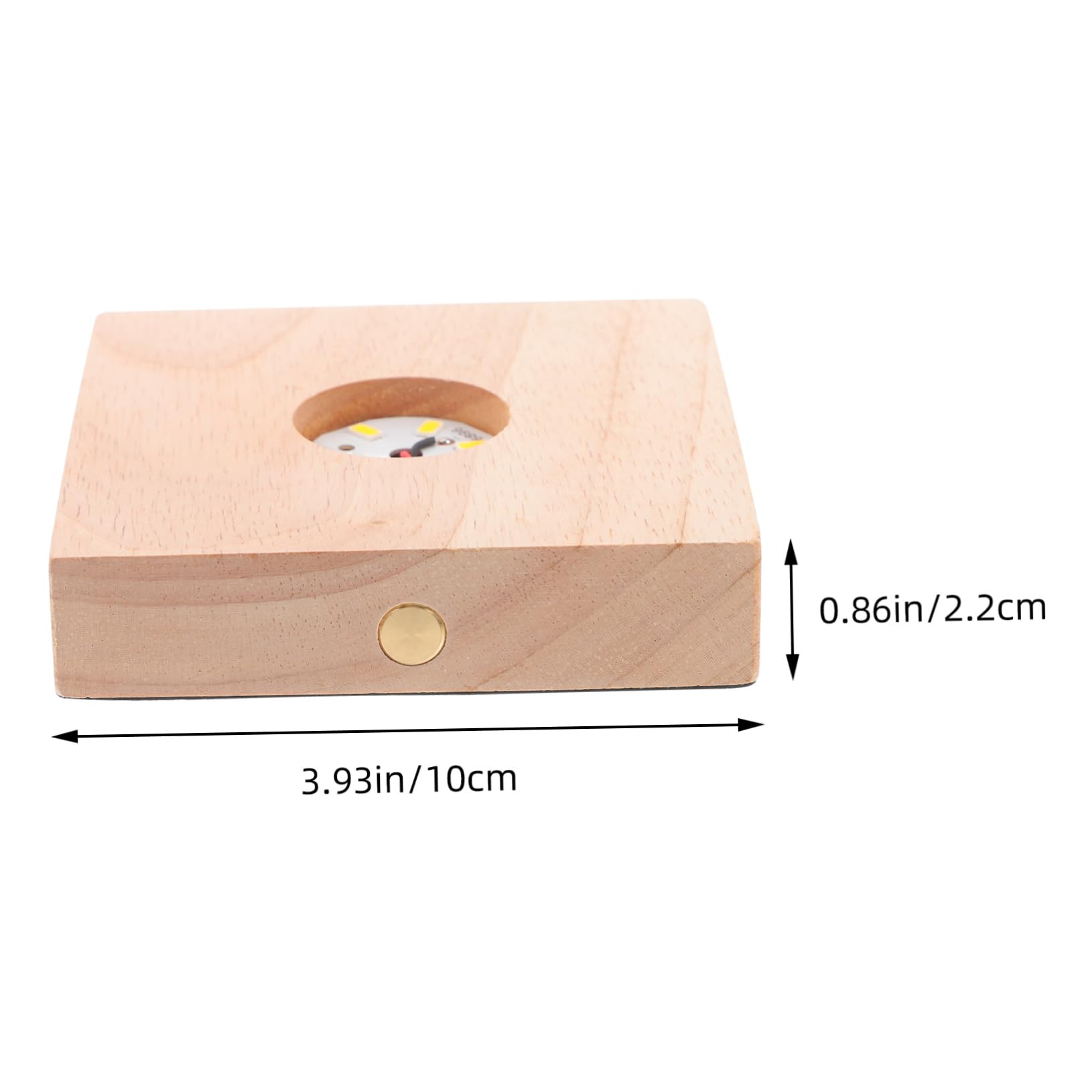 DIYEAH Usb Led Light Base Crystal Display Stand Wooden Night Light Jewelry Showcase Art Display Base