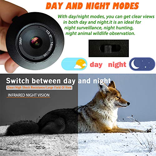 Megaorei 2 Night Vision Scope with Photo and Video Record,HD 720P Hunting Camera,Optics Sight Night Vision Riflescopes with Batteries,32G Card,Charger