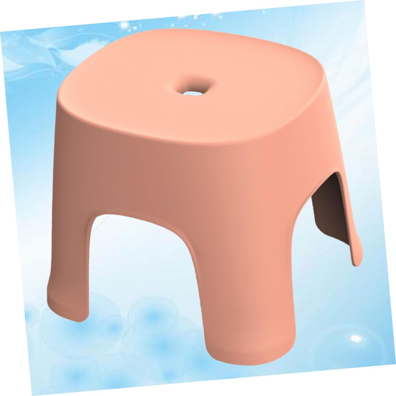 Ciieeo Sgabello Piccolo Portatile in Pvc Antiscivolo Rosa per Ragazzo Ragazza, per Bagno e Cucina, Sgabello Compatto per Cambio Scarpe e Uso Quotidiano