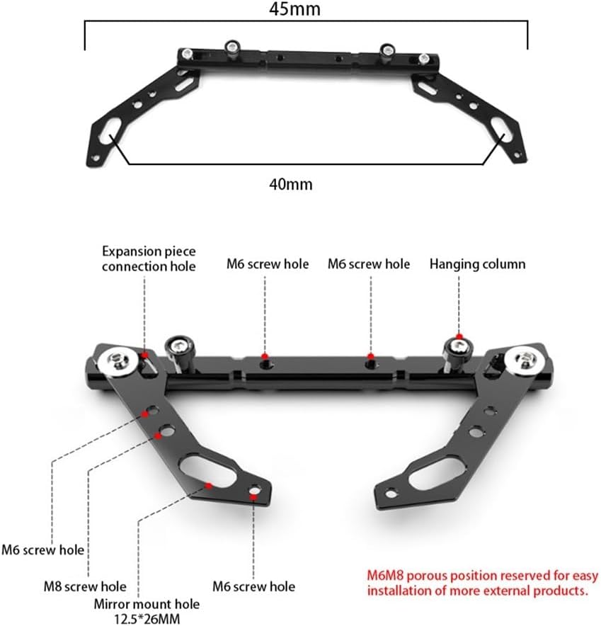 クロスバーバランス オートバイアームレストバランスバーハンドルバークロスバーレバー改造部品スタビライザーバー(YELLOW)