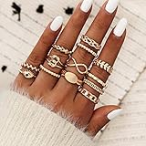 Mayelia Lot de 13 bagues bohémiennes en cristal pour femme et fille