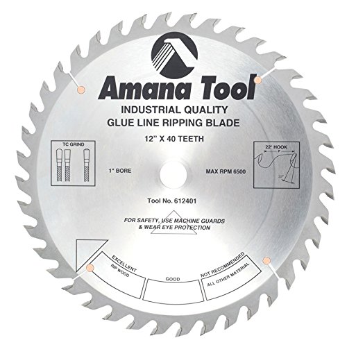 Amana Tool 12" Glue Line Ripping Circular Saw Blade