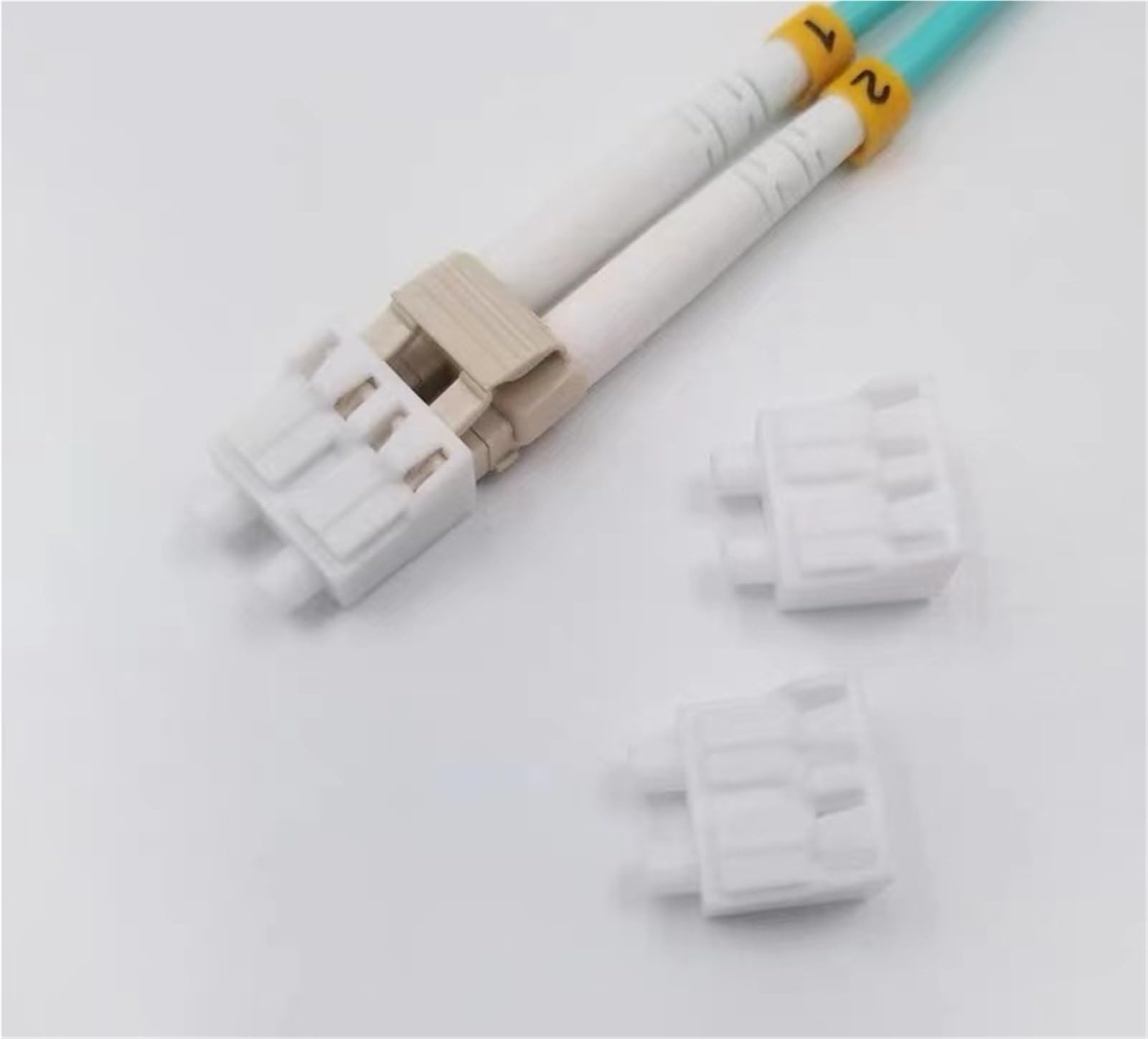 Lot de 100 Bouchons Anti-poussière for connecteurs Fibre Optique LC Duplex et LC DX(Black)