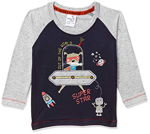 Image of Max Boys Typographic Print Crew Neck T-Shirt