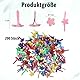ShinherYee 200 Stück Mini Scrapbooking Brads, Musterklammern, Musterbeutelklammern, Briefklammern Für Schule Büro Papier Briefklammern Basteln Handwerk DIY (blumig)