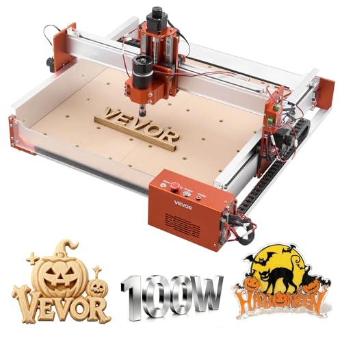VEVOR CNC Router Machine, 100W Spindle, 3-Axis Wood Engraving Milling Machine, with 15.75 x 15.75 x...