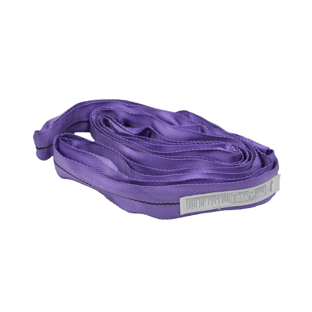 Indusafe 6FT Endless Round Slings, 1” Spanset Round Slings, Polyester Endless Loop Lifting Straps, 2600lbs Vertical Capacity, Heavy Duty Rigging Strap for Lifting and Towing (Purple)