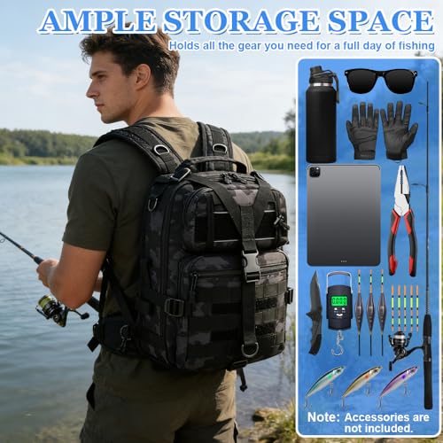Sac à dos pour matériel de pêche NAVESO grand volume imperméable - 5