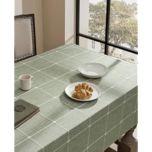 Zeemartgridembroideredhemmedtableclothsgreen52x70inchfarmhousestyleheavyweightcottonlinensagegreentableclothsbohoplaidwaterresistantrectangletablecloth Urban Country Home Decor Zeemart grid embroidered hemmed tablecloths green 52×70 inch farmhouse style heavy weight cotton linen sage green tablecloths boho plaid water resistant rectangle table cloth urban country home decor