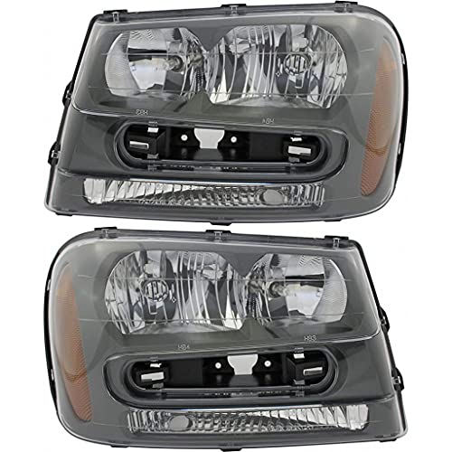 For Chevy Trailblazer Headlight Assembly 2002-2009 Pair Driver and Passenger Side CAPA GM2502213C