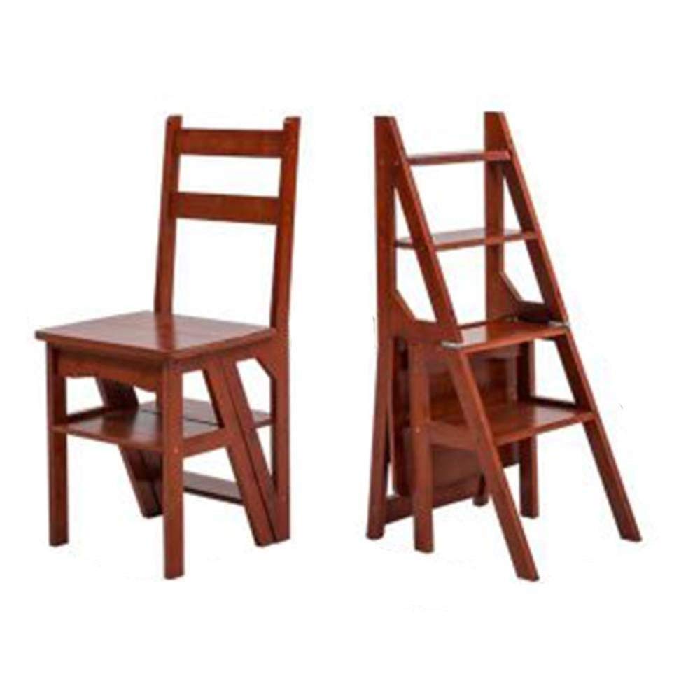 CHEWYNP Taburete con escalones, Taburete con escalones Plegable multifunción, Taburete con escaleras de Utilidad para la Familia en el hogar Taburete con escalones de Madera Taburete con e