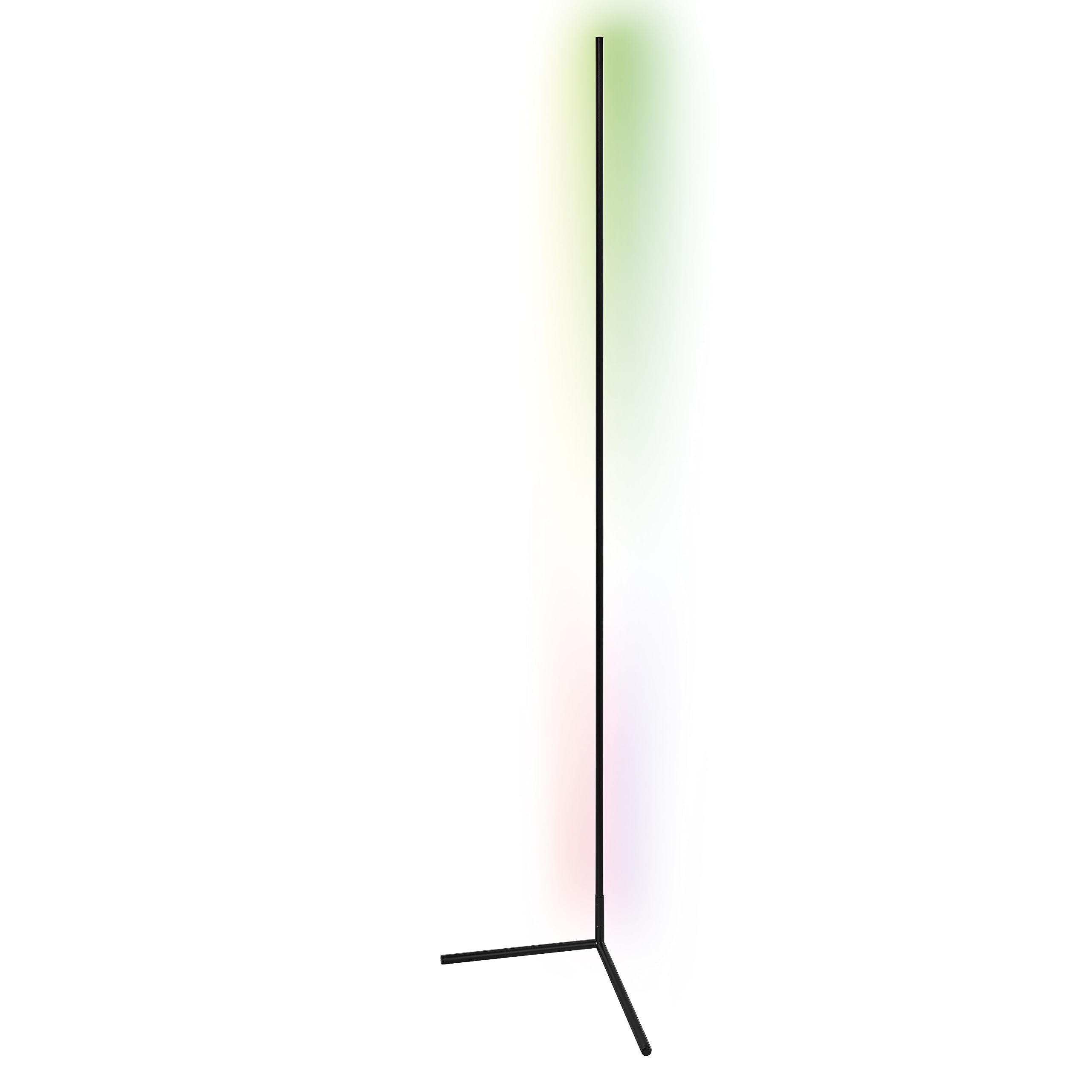 Ledvance, LEDVANCE SMART WIFI LED narożna oprawa podłogowa, 200cm, czarna, 20 W, 1710 lm, regulowane białe i barwne światło, ściemniana, funkcja rytmu, sterowana przez aplikację, 2700-6500 K