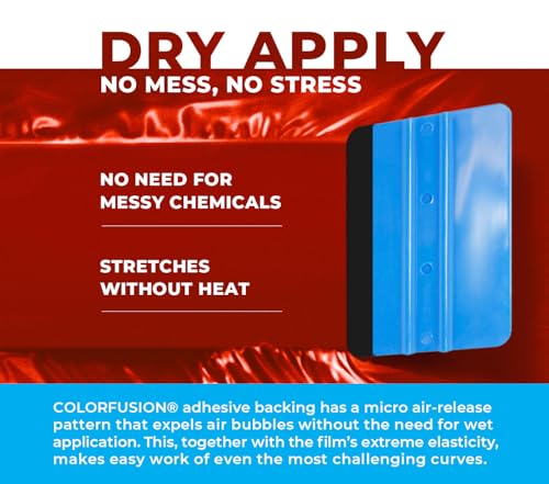 Image of ColorFusion PPF by VViViD, Gloss Sinister Red Dry Apply PPF Vinyl Car Wrap Roll 20ft x 5ft