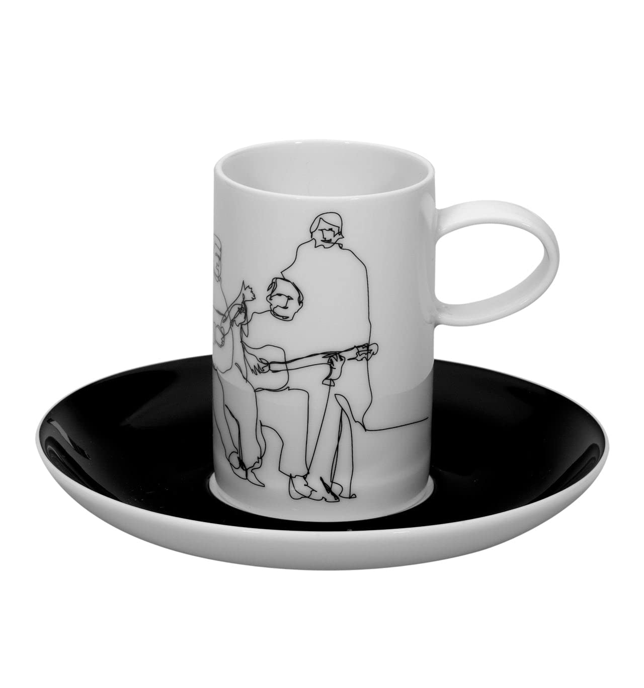 Amazon.com | Vista Alegre Fado - Set 4 Coffee Cups & Saucers: Cup