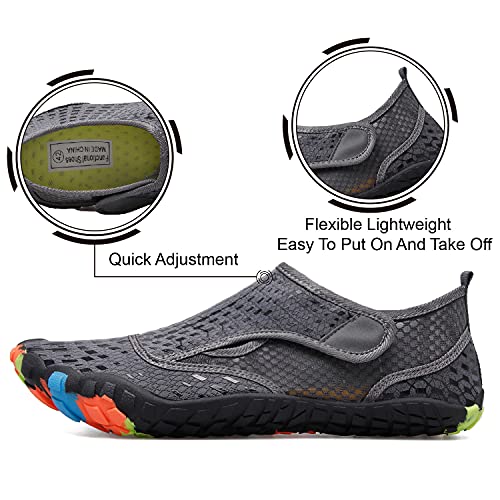 Image of L-RUN Barefoot Water Shoes Women Mens Aqua Sock Athletic Hiking Water Sports Shoes for Swim Beach Pool Sand Diving Walking