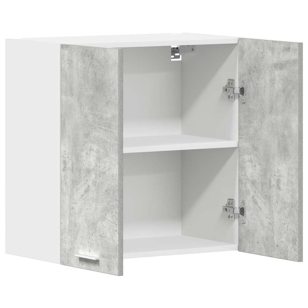 vidaXL Armoire Murale à 2 étagères en Panneau de Particules Gris béton 60 x 31 x 60 cm