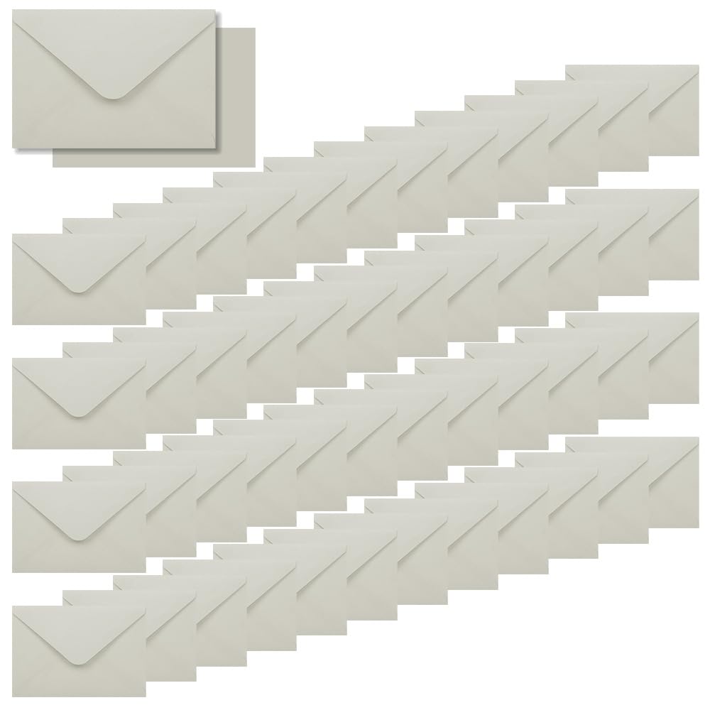 WYAN 50 Pack Grey Envelopes, Business Premium Envelopes, Small Parts Envelope, for Gift, Greeting Cards, Wedding, Business, Invitation (Card and Glue not Included) — image 1