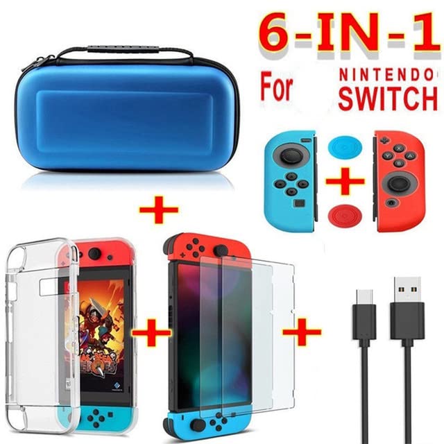 AEsmart - For ɴiпtепԀо Switch Accessories Bag Case Cover Console FUNDAss Protection Estuche Pouch Carcasa Protector Etui Storage Protective (Blue)