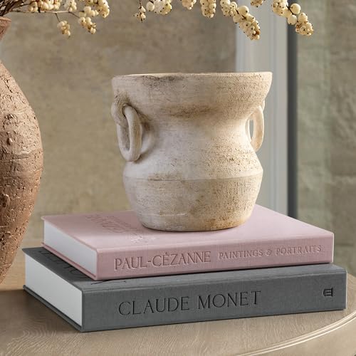 innoicco Aesthetic Decorative Books - Coffee Table Books Decor - Faux Decor Book Storage Box for Decoration - Set of 2 Linen Fake Book for Home Table Decors - Photo Storage Keepsake Box