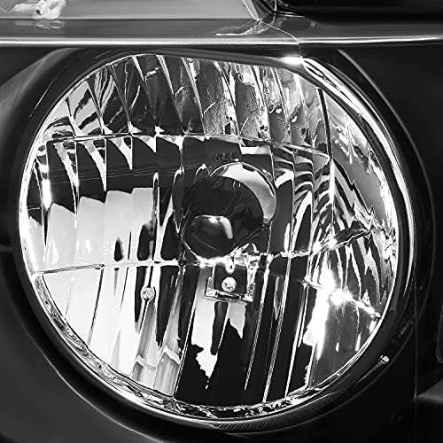 Image of DNA MOTORING Headlights Assembly Compatible with 04-08 F-150 /06-08 Mark LT, Black Amber, HL-OH-F1504-BK-AM