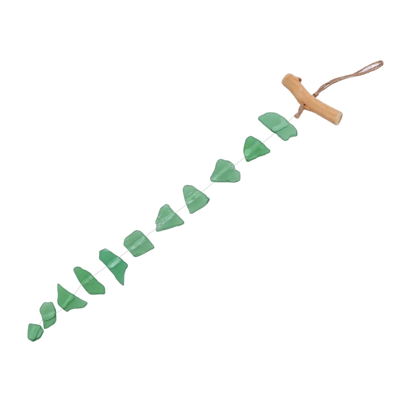 Campanas de Viento Carillón de Madera Flotante de Vidrio Marino Hecho a Mano único para Decoración Interior y Exterior (Estilo A)