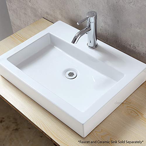 Decor Star PU-005-TC 1 1/2" Bathroom Faucet Vessel Vanity Sink Grid Drain Stopper Strainer Without Overflow Chrome