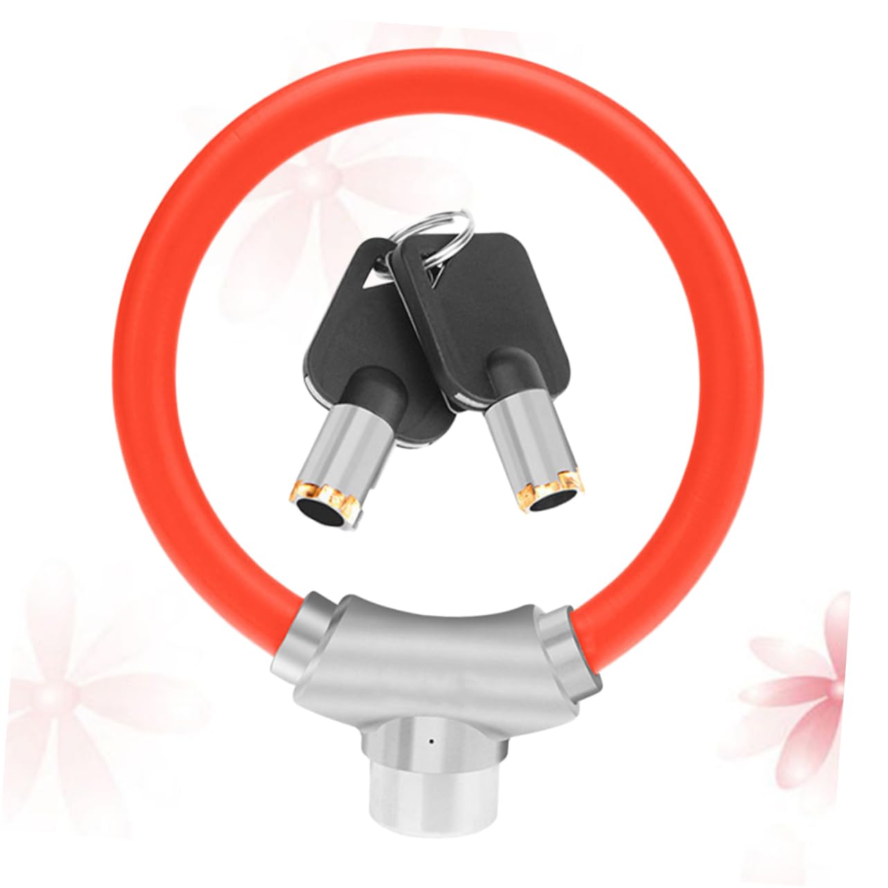 Happyyami Lock Steel Cable for Bikes Durable Theft Cycling Parts Easy Locking Enhanced Security for Outdoor Riding Red