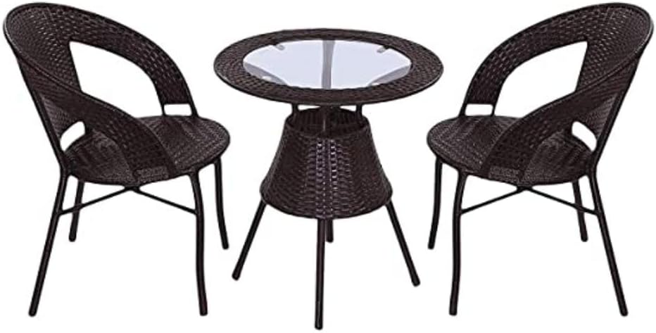 Indiid Homes Indoor Outdoor Furniture Garden Patio Seating Set 2 Chairs and Table Set Balcony Furniture Coffee Table Set