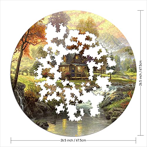 CAFO 1000 Teile Puzzle-Kreise für Erwachsene und Kinder Thomas Kinkade fordern Sie Sich heraus 26,5"x 26,5" Papierpuzzle – Bild 6