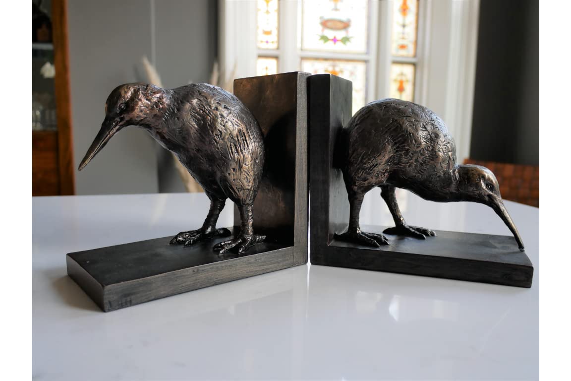 Venture Vehicles Ltd Black Pair Of Resin Bookends | Kiwi Bird Book Shelf Tidies