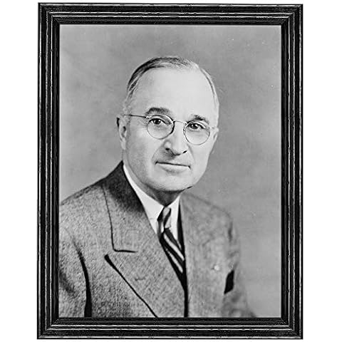 Harry Truman Photo in Black Frame Cover