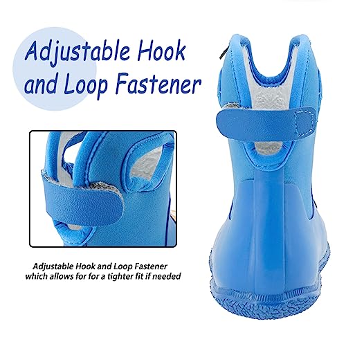 CNSBOR Kids Rain Boots for Toddler Girls Boys Seamless Rubber Boots Waterproof Boots for Kids Lightweight Unisex-Child Handle It Rain Boots Kids4